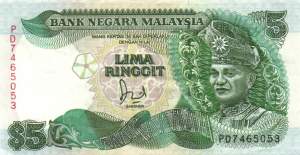 5 Ringgit 1986